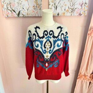 Vintage Petite Sophisticate Beaded Angora Sweater